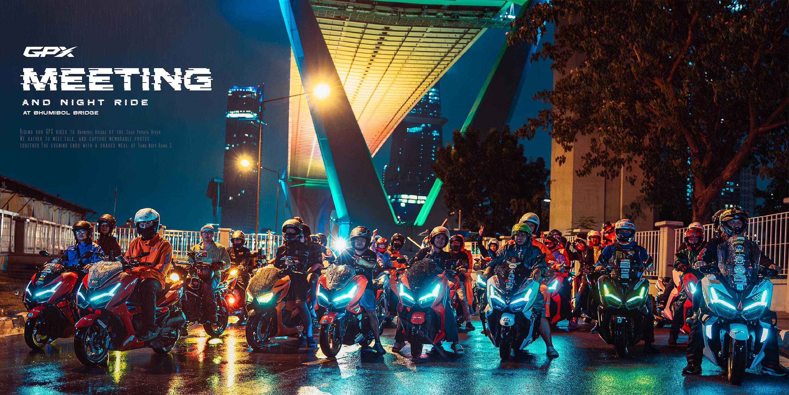 GPX meeting night ride bhumibol bridge